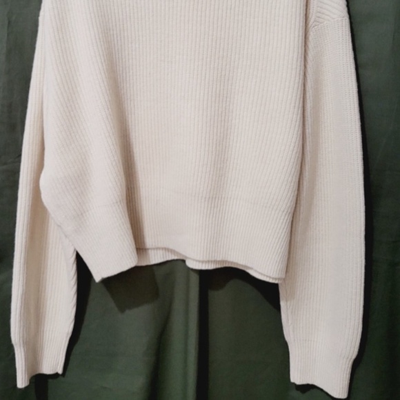 Unworn RLX Ralph Lauren Cashmere Rib-Knit Half-Zip Sweater in Cream - Picture 8 of 9